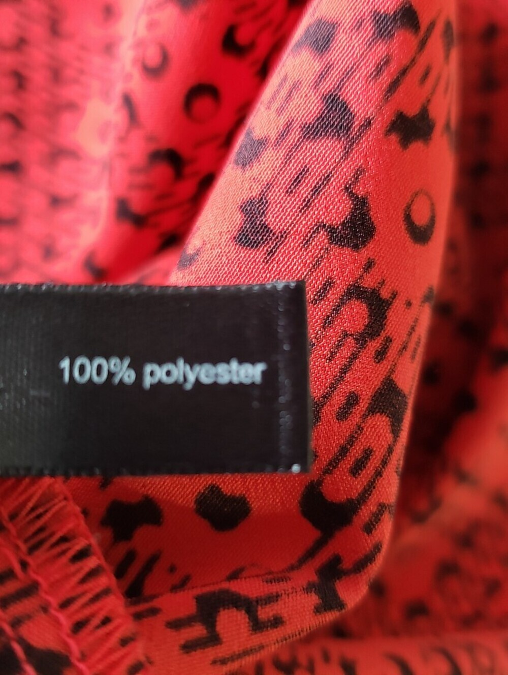 The Limited Ashton Shirtdress Small Red Black Geometric Print Roll Tab Sleeves - Picture 16 of 16